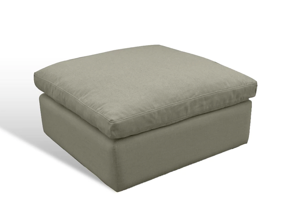 Thumbnail: Grey Linen Modular Sectional Ottoman