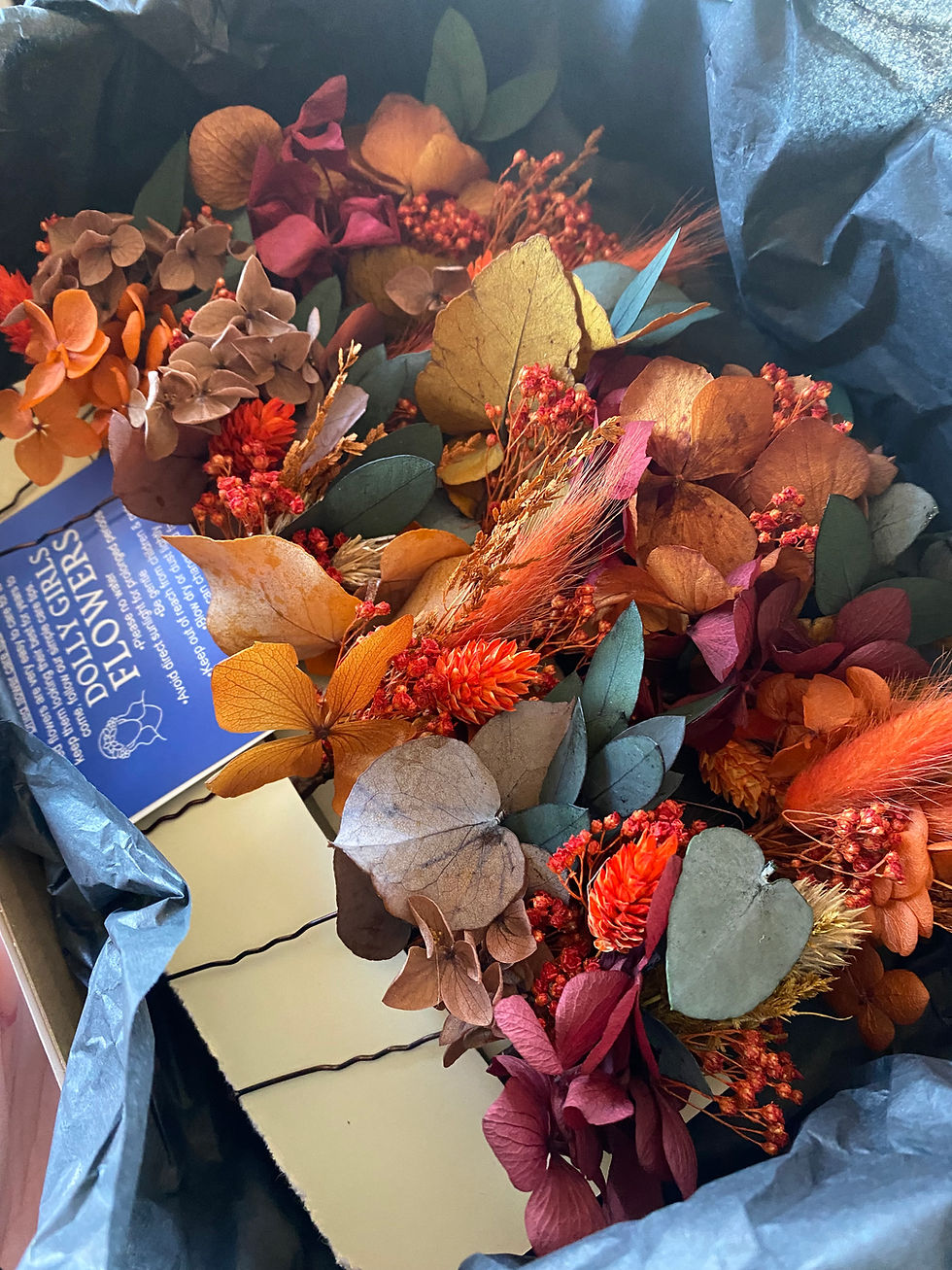 Thumbnail: Dried Flower Hair pins: Autumn bridal hair accessory