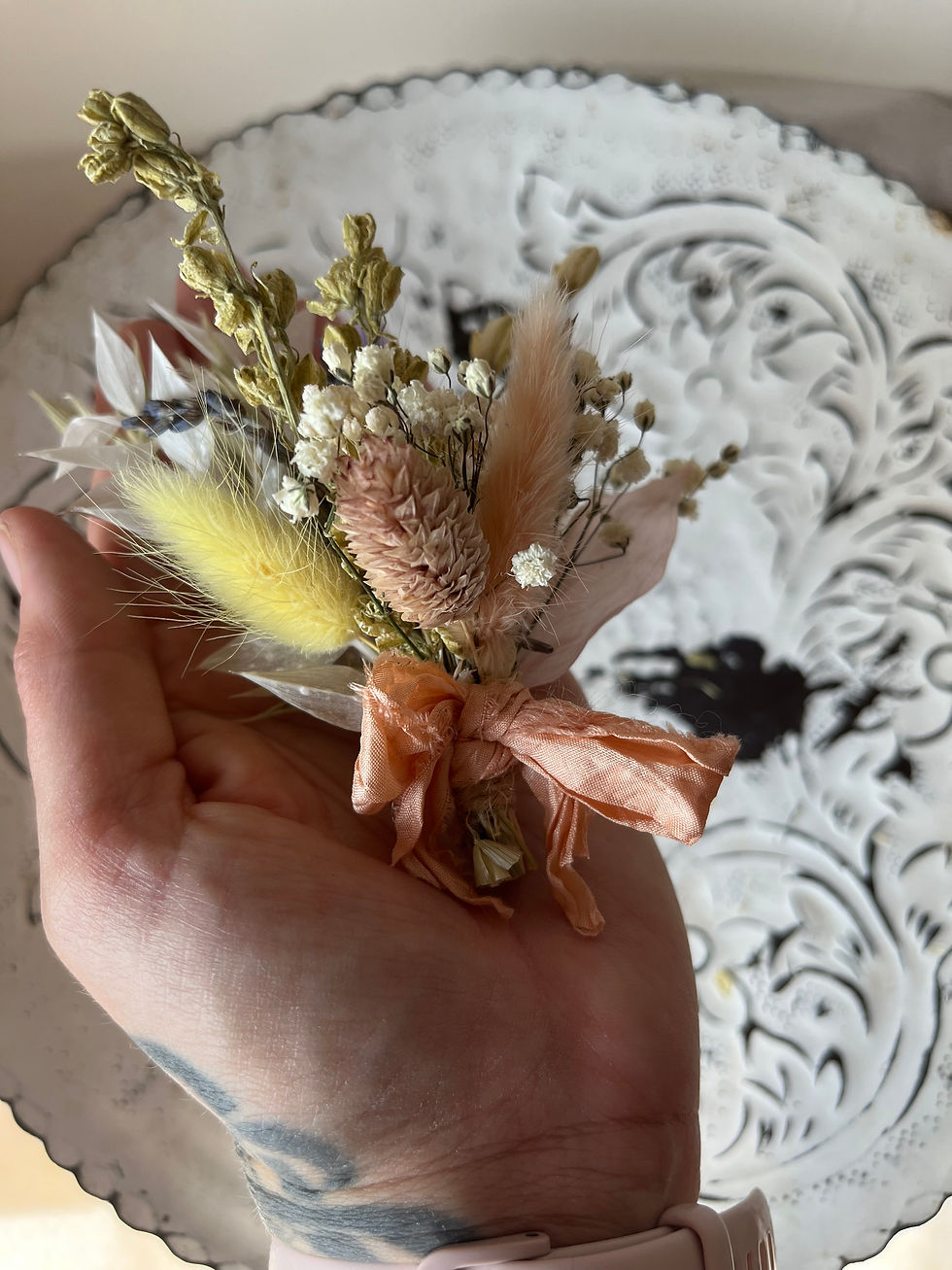 Thumbnail: Pastel Meadow boutonniere button hole