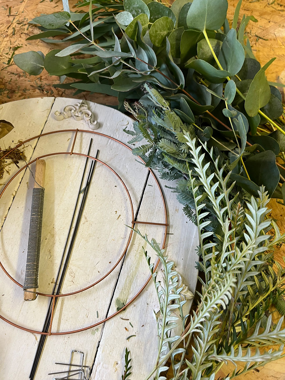 Thumbnail: Mini Fresh Wreath Making Kit With Contemporary Foliage