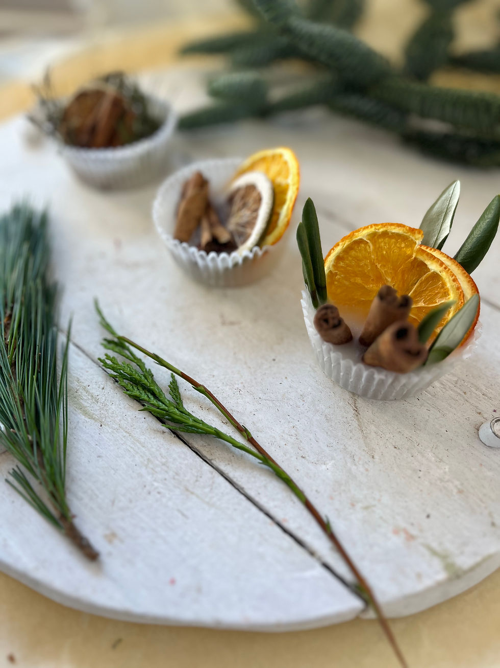 Thumbnail: Set of 3 Festive Citrus & Cinnamon Smudge Fire Starter Gift Set