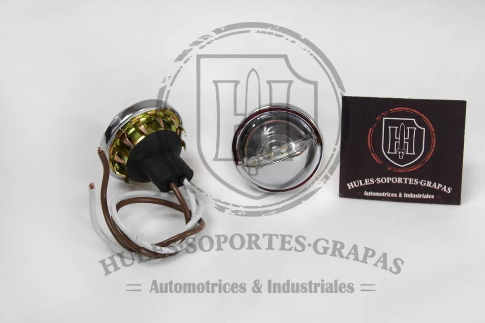 Miniatura: Luz Led Para Placa Universal Redonda Cromada Par