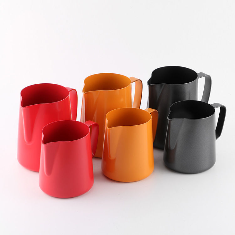 Sleek Stainless Latte Art Pitcher, 400ml