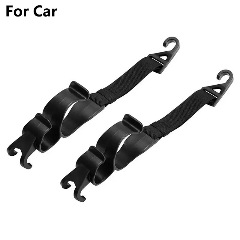 Thumbnail: NEW 2Pc Car Back Seat Hook Multifunctional Rear Seat Headrest Hook Holder Adjust