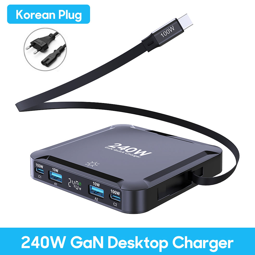 Thumbnail: Ueetop 175W GaN USB C Charger LED Display 6-Port Desktop Charger Type C PD 100W 