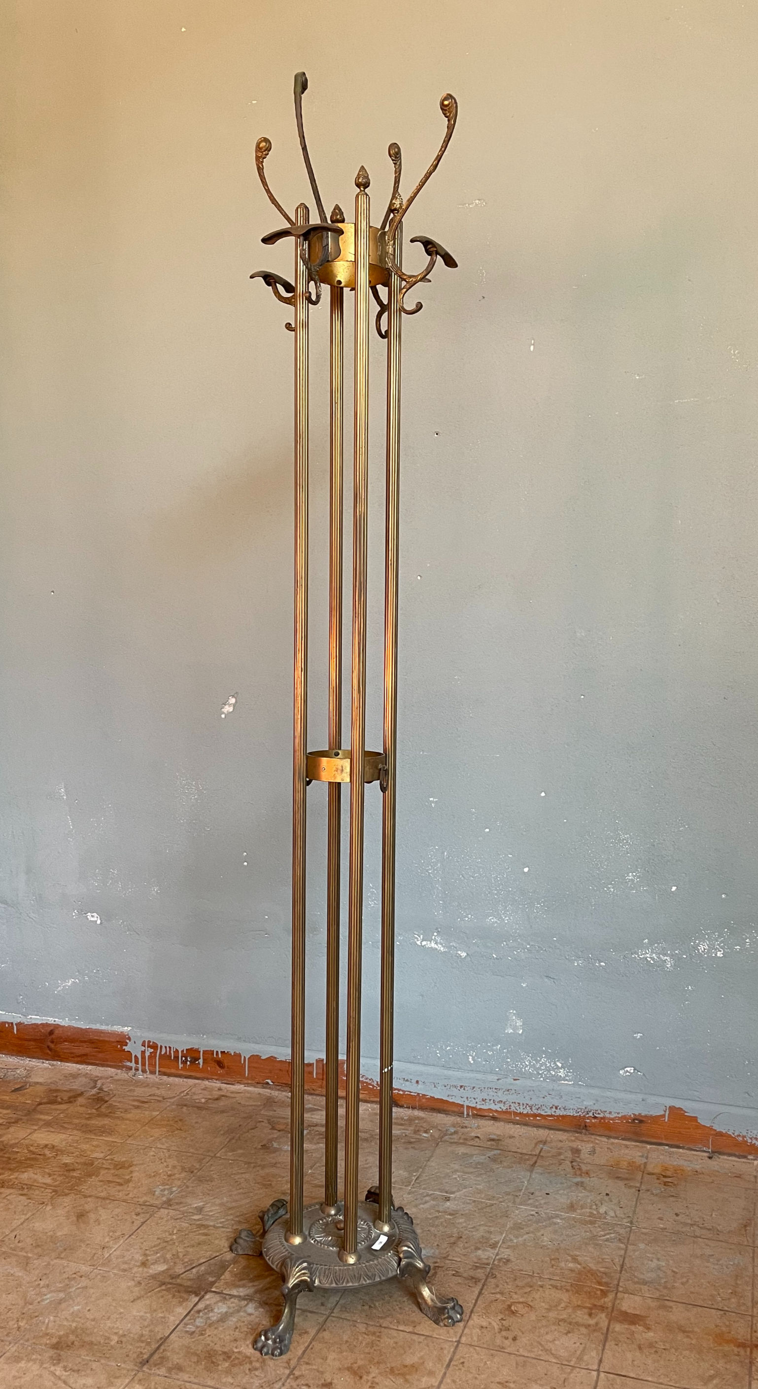 Attaccapanni liberty in ottone