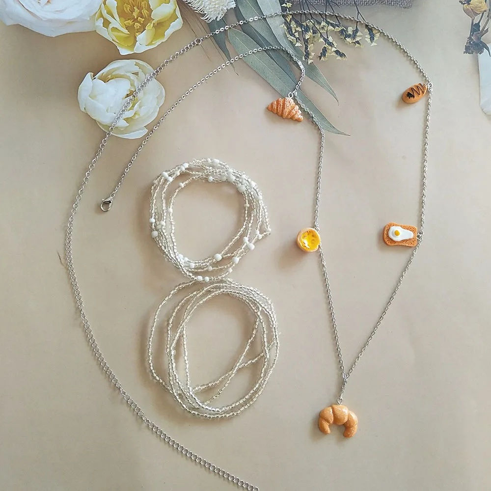 Cross-Border New Style Bread Pendant Waist Chain Simple 3-Piece Set African Bell