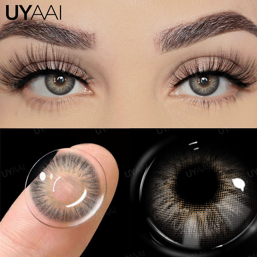 UYAAI 1 Pair Brown Natural Colored Eye Lenses Gray Fashion Lenses Blue Eye Lens