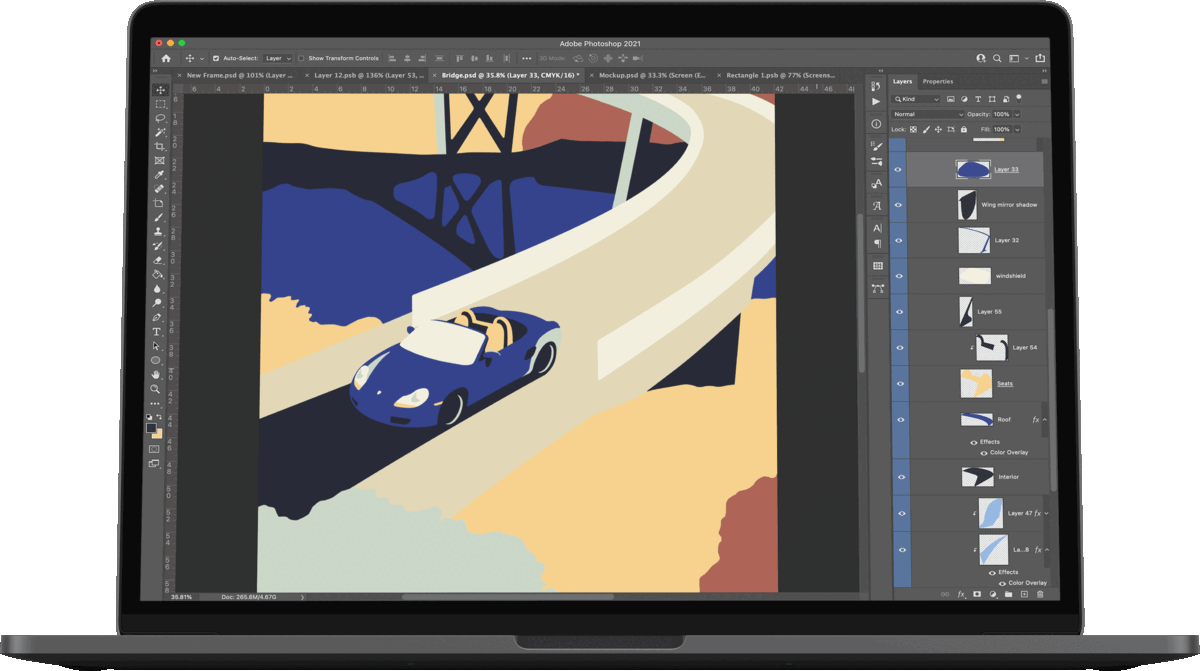 Macbook Photoshop of Petrol-Heads Art Designs