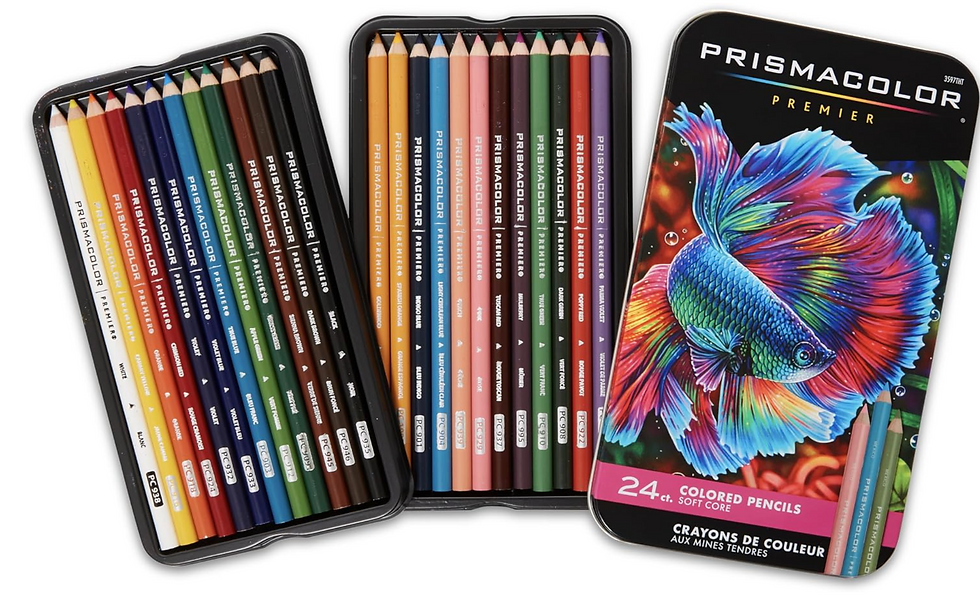 Prismacolor Premier 24 colored pencil set and tin