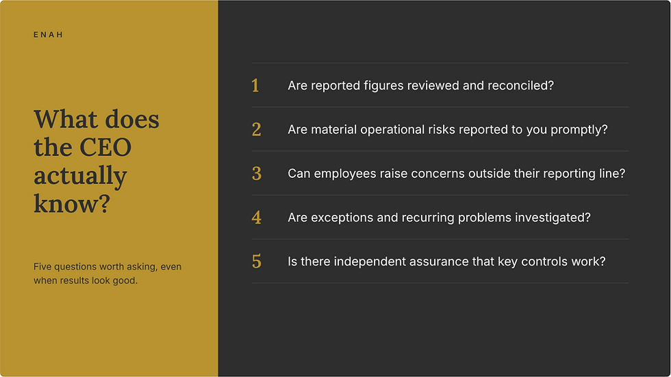 What does the CEO actually know?