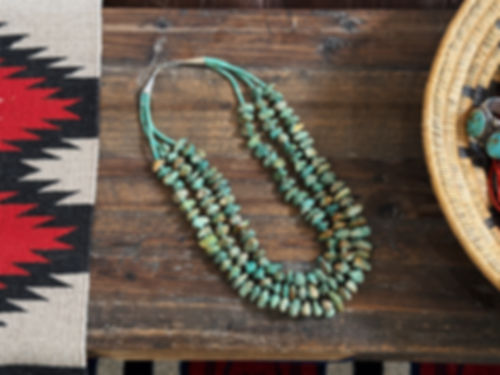 Multi-strand Turquoise Nugget Necklace
