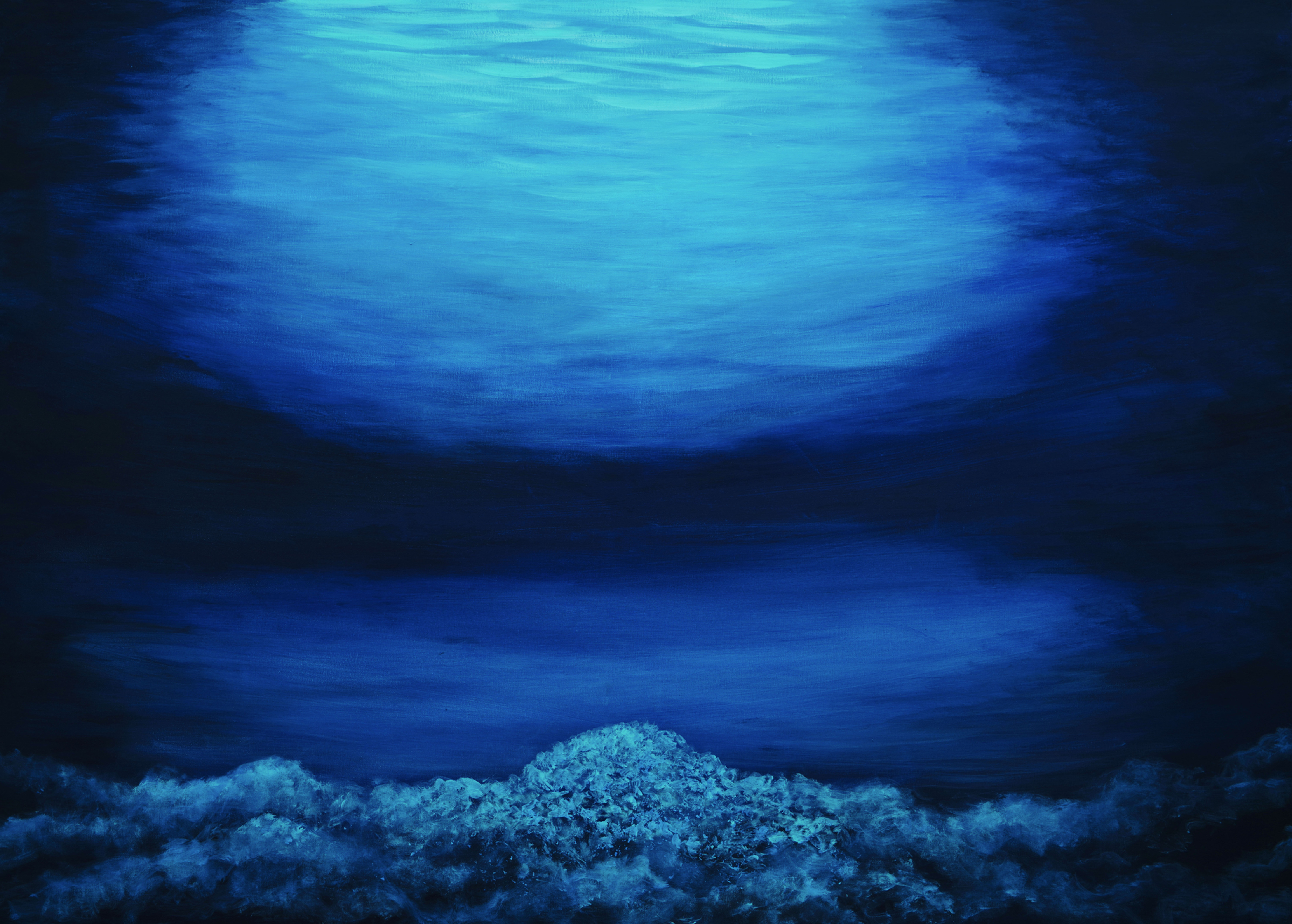 Original painting by Stefania Posa, "Blu Silenzio", available for sale