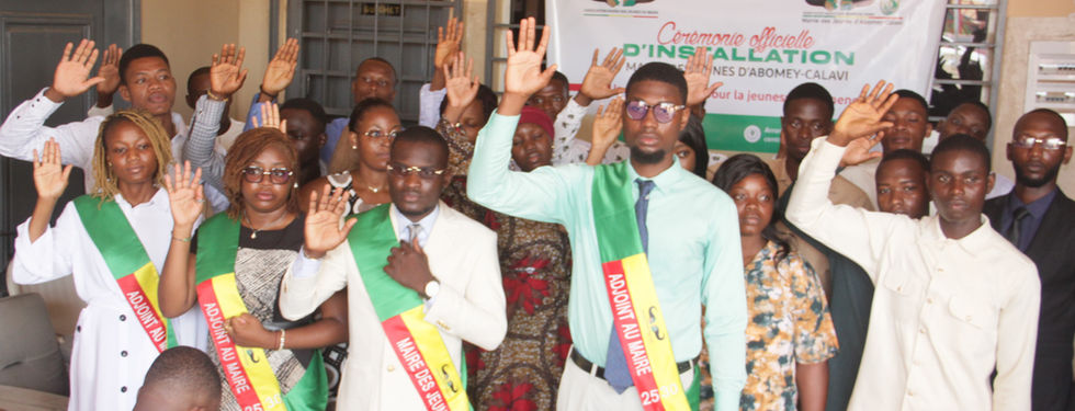 Cérémonie d’installation de la mairie des jeunes d’Abomey-Calavi : Josué TOKANNOU et son équipe prêtent serment pour l’épanouissement de la jeunesse