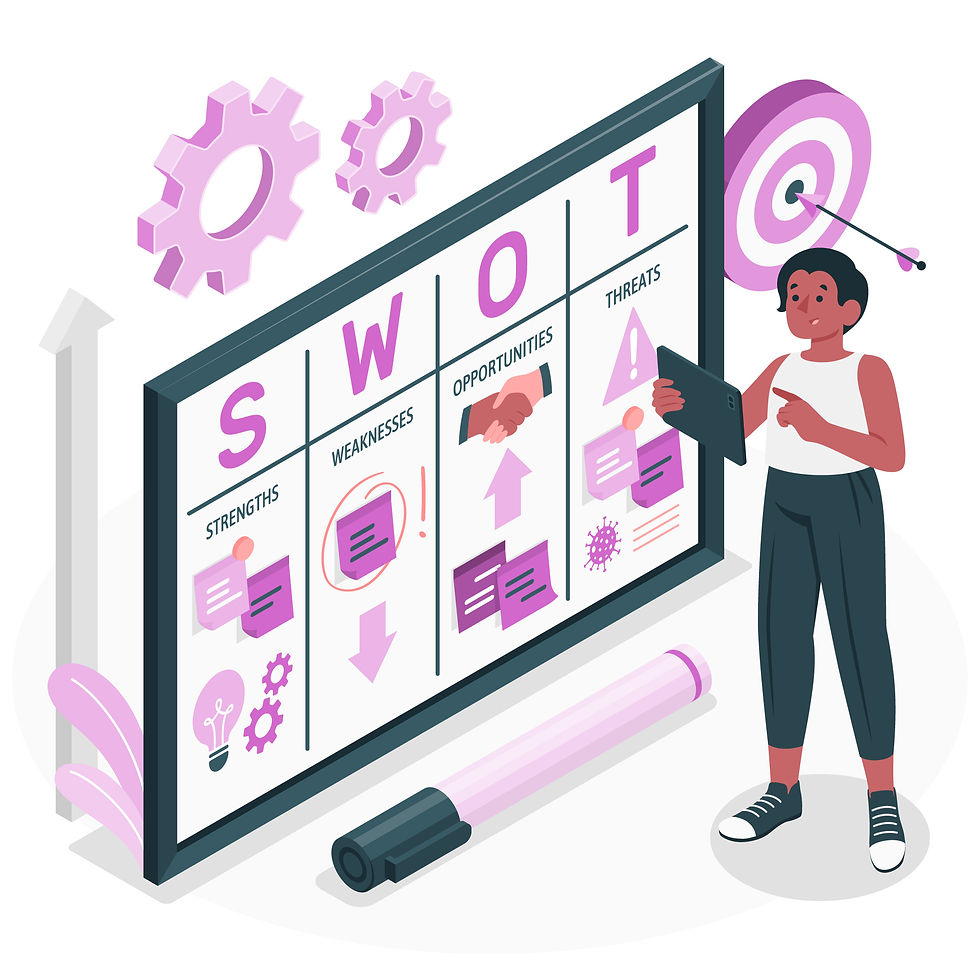 SWOT anaylyse Sterktes Zwaktes Kansen Bedreigingen