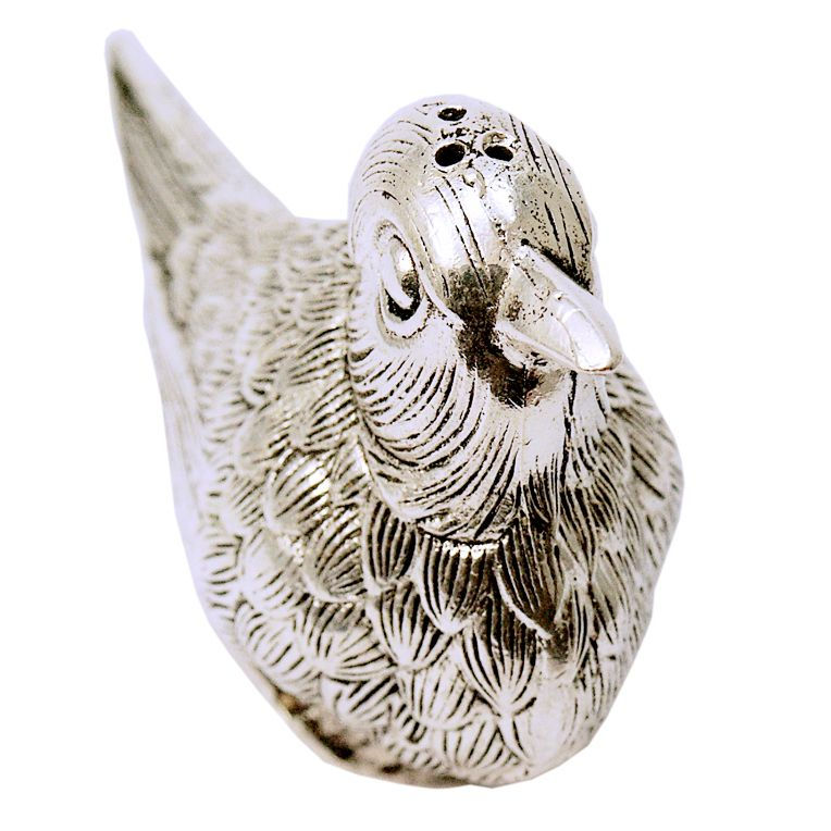 Thumbnail: "Lovebirds" Silver and Gold Salt/Pepper Set