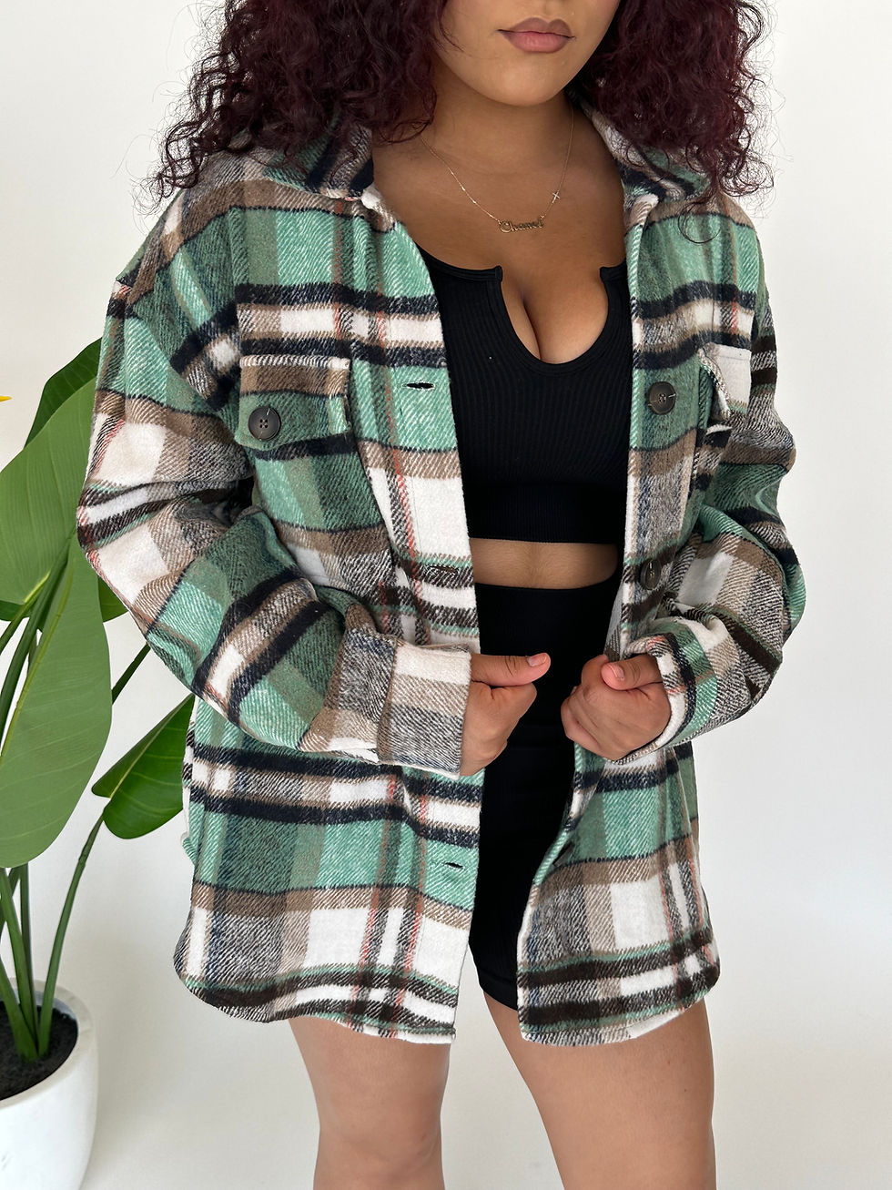 Thumbnail: Mint chip plaid Jacket