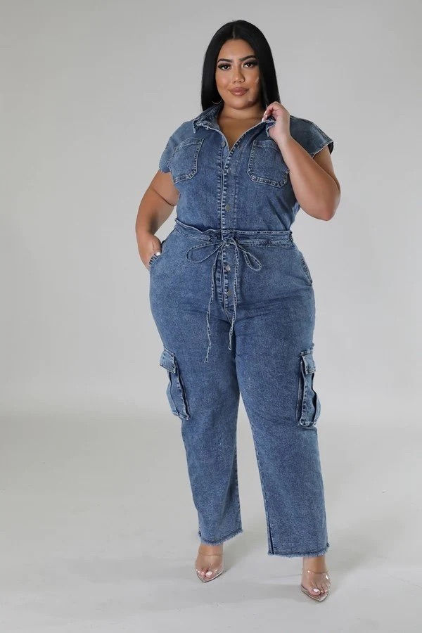 Miniature : Steppin Out Denim Jumpsuit