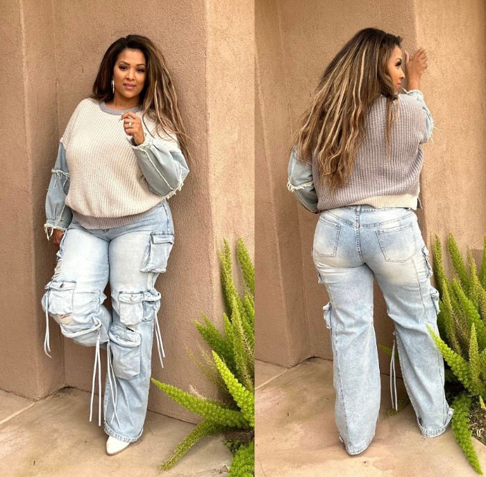 Miniature : Perfect Fit Stretch Cargo Jeans