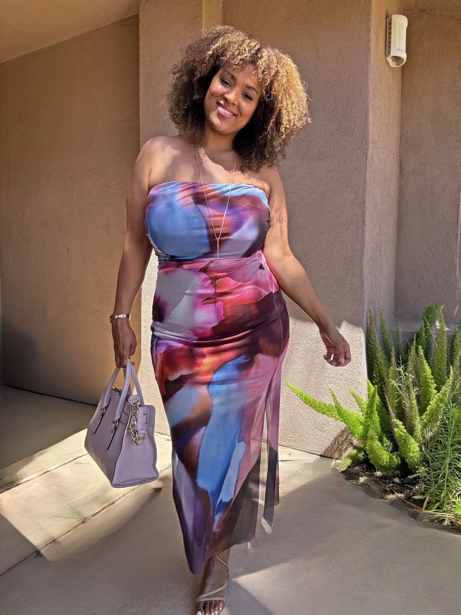 Mirage Mesh Plus Dress