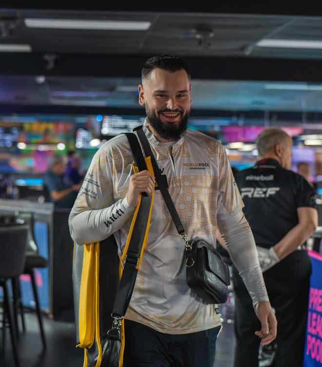 Eklent Kaci on Day 3 Premier League Pool in Miami Florida