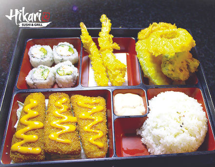 Hikari Sushi & Grill in Frisco, TX 75033 Japanese Restaurant - Japanese food, Take out, Delivery, To go, Dog-friendly Patio, Omakase, Sushi, Nigiri, Maki Roll, Sashimi, Bento, Hibachi, Tempura, Teriyaki, Yakisoba, Yakiudon, Ramen, Gyoza, Udon, Don Katsu, Fried Rice, Salmon, Tuna, Sake, Vegetarian Roll 