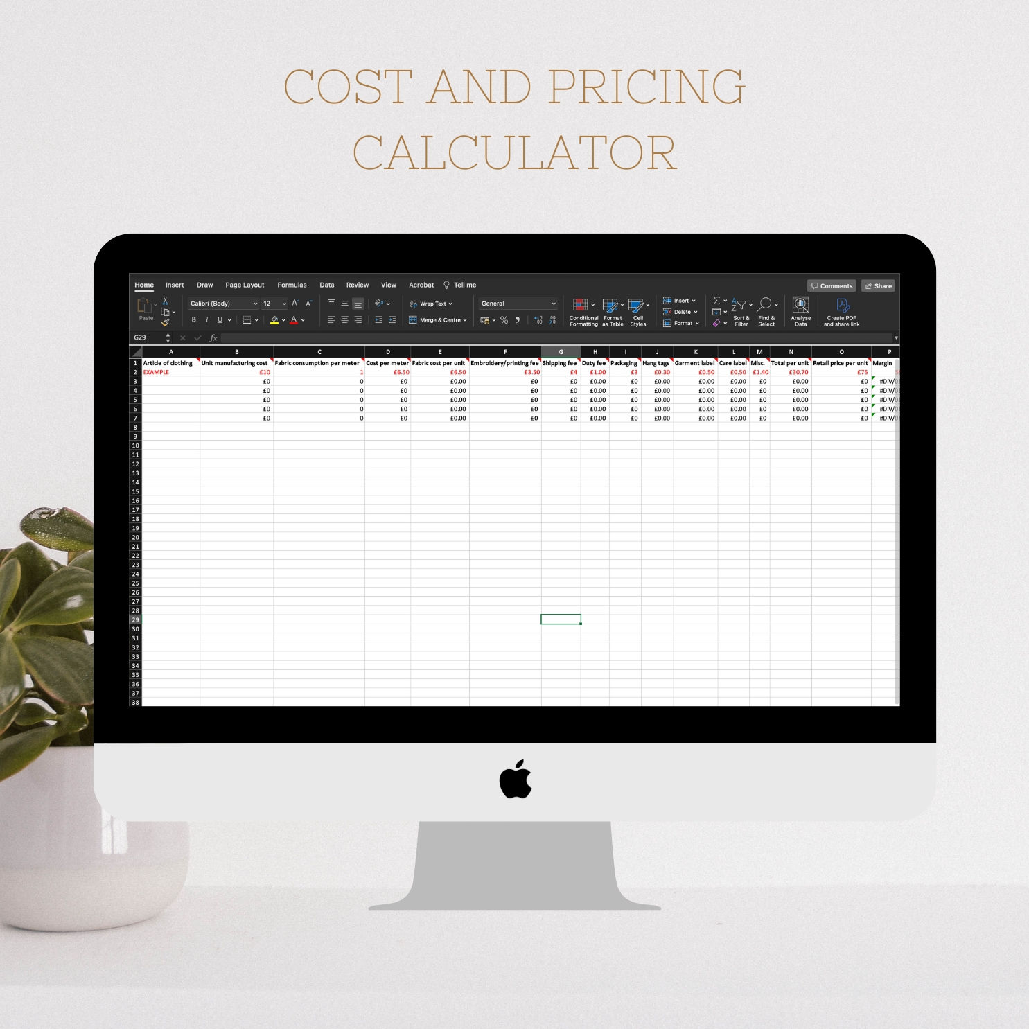 Cost & Pricing Calculator