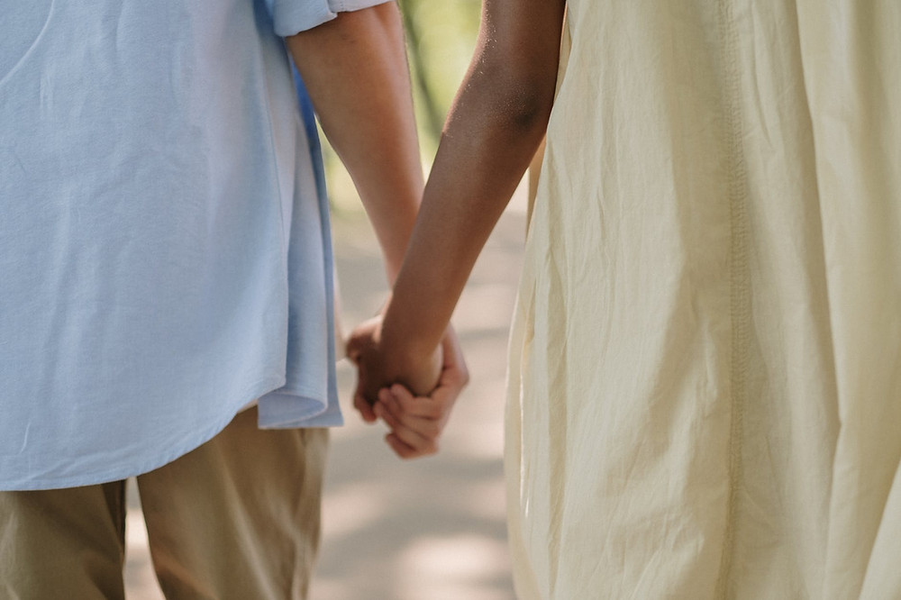 couple holding hands