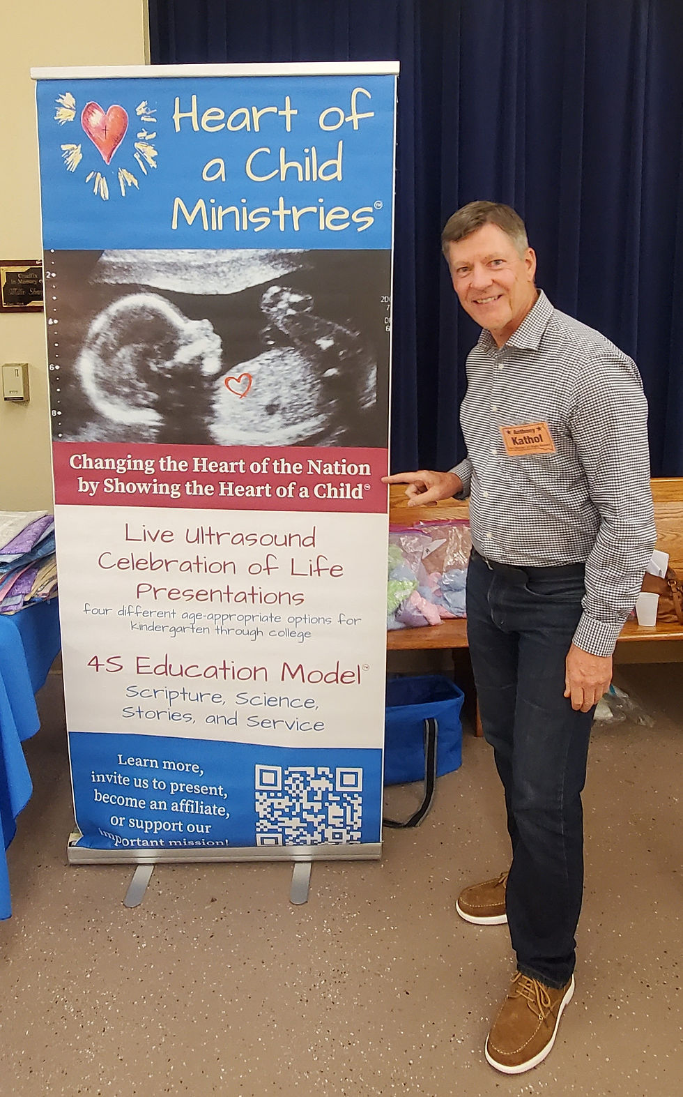 South Dakota State Senate Candidate Anthony Kathol attending the Heart of a Child Ministries Progam at St. Nicholas Catholic Church, September 20, 2026.