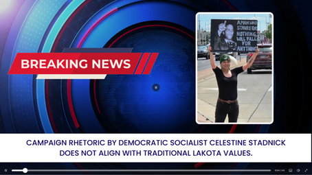 Celestine Stadnick Democratic Socialist Lakota Virtues Hypocrite Kathol for District 27
