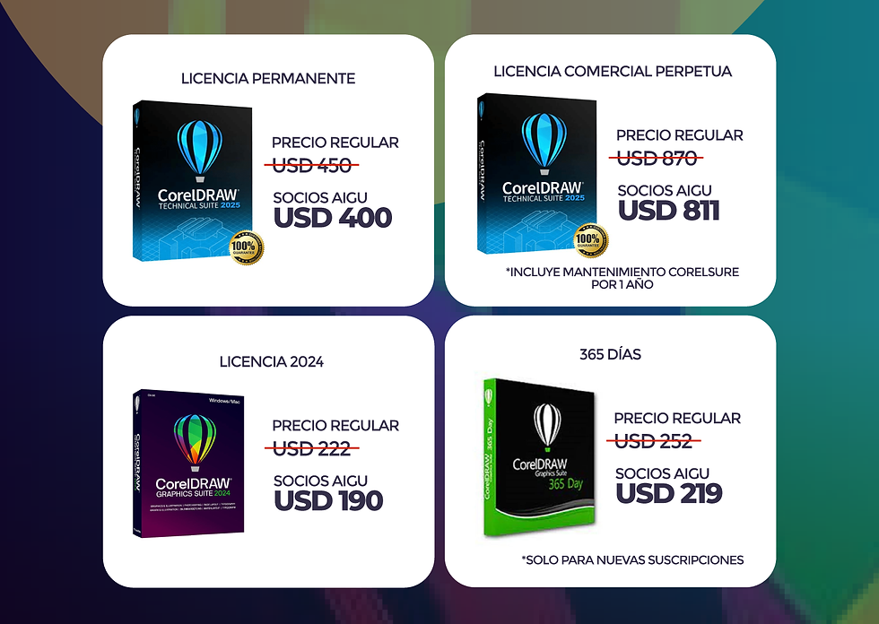 Promociones Corel DRAW para socios de AIGU