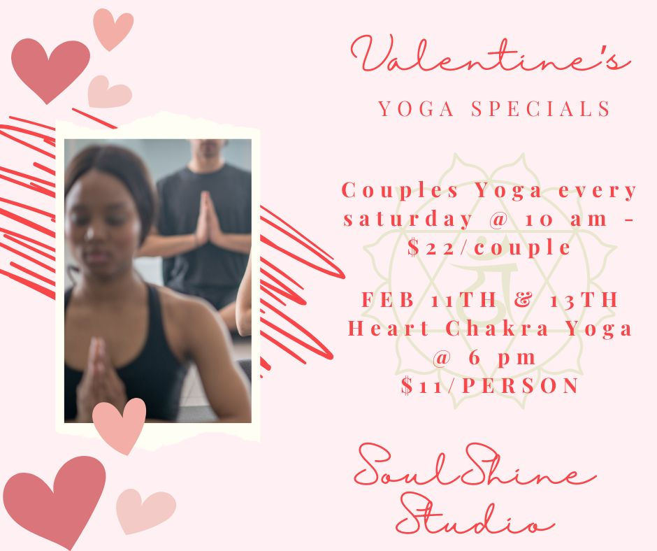Soul Shine Studio's Valentine's Yoga Specials