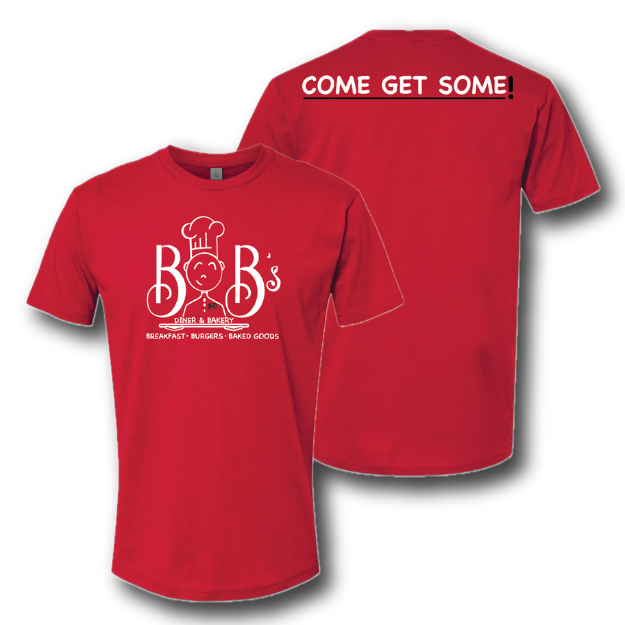 Red Short Sleeve Cotton Tee - Bob's Diner