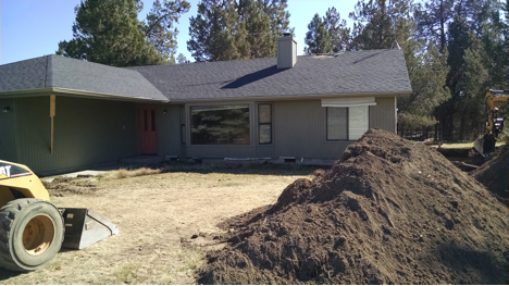 heavy machinery is used prepare for an outdoor addition