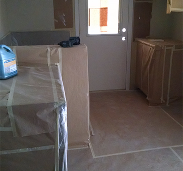 A room under preparation for a home remodel in Bend