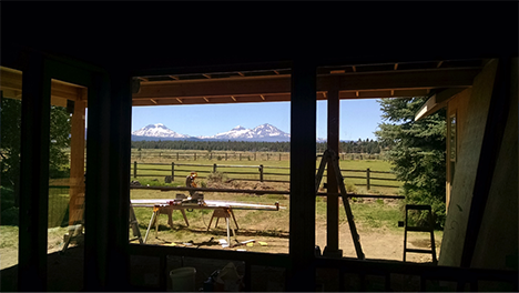 Looking out at mountain views during construction of your addition