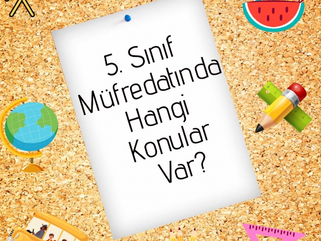 5.Sınıf Müfredatında Hangi Konular Var?