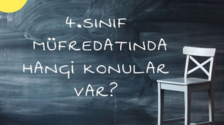 4.sınıf müfredatında hangi konular var?