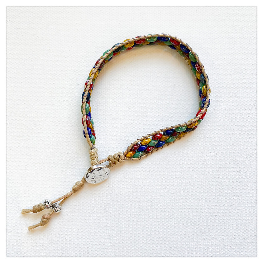 Super Duo & Beach Cord Bracelet (Chan Luu Style)/(Zoom)