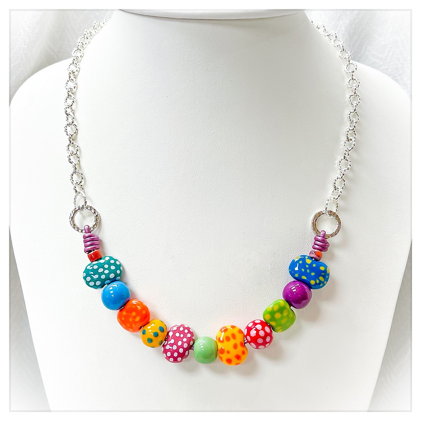 Polka Dot Spring Fun Necklace (IN House)