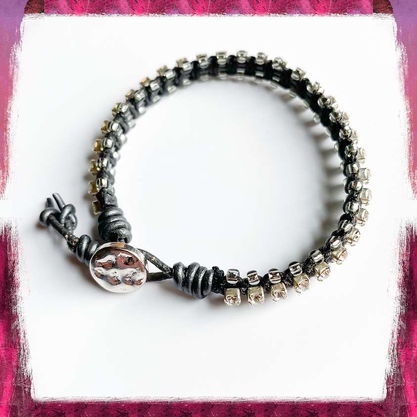 Studded Leather Bracelet (Zoom)