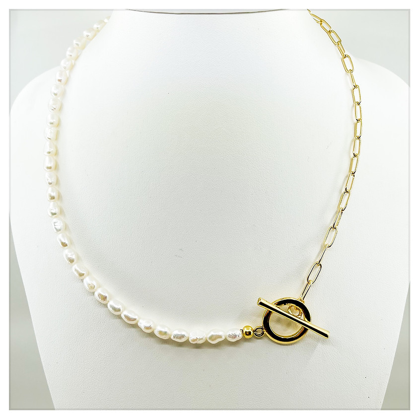 Simplistic Pearl & Chain Necklace Boot Camp (In House)