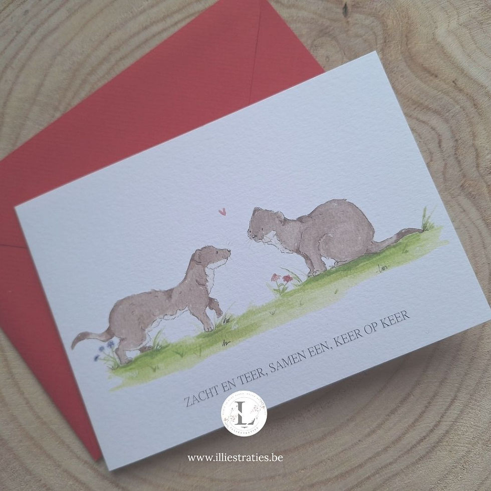 "Samen één" Wenskaart met enveloppe