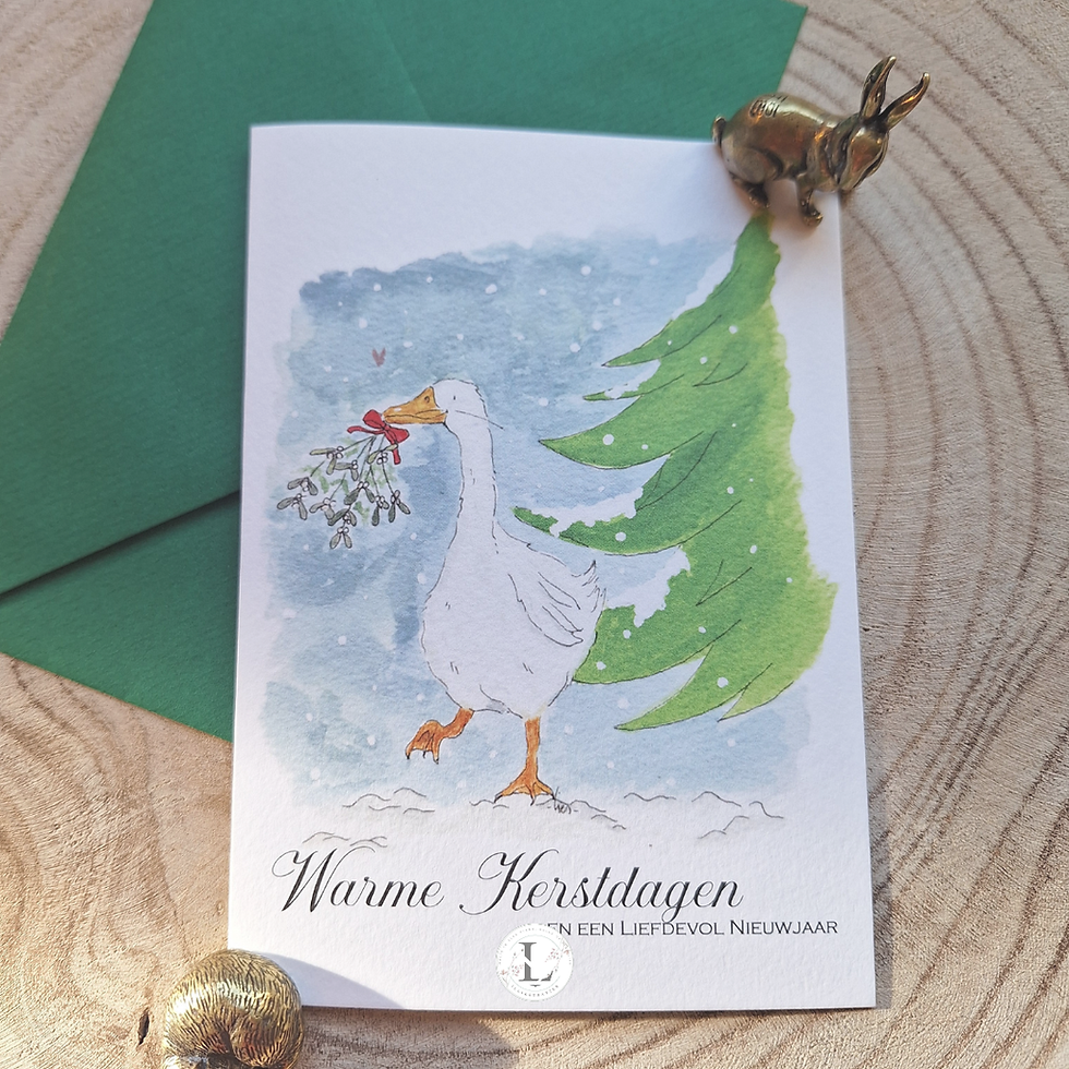 "Warme Kerstdagen" Wenskaart met enveloppe