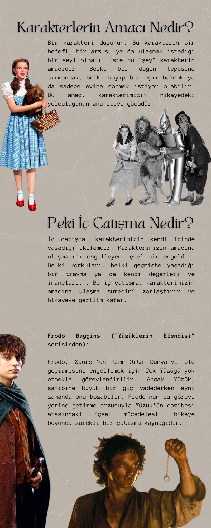 Karakterin amacı nedir? İç çatışma