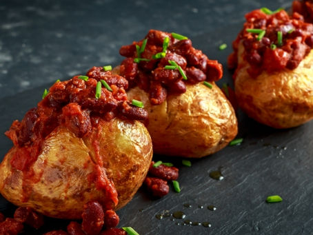 Bean Stuffed Baked Potato