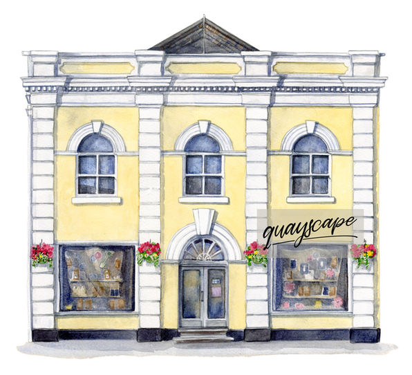 Watercolour illustration of 85a Upper St James Street, Newport