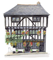 Watercolour illustration of The Cherub, Dartmouth