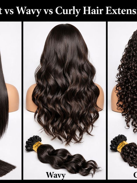 Straight vs Wavy vs Curly Hair Extensions: Which Should You Choose?