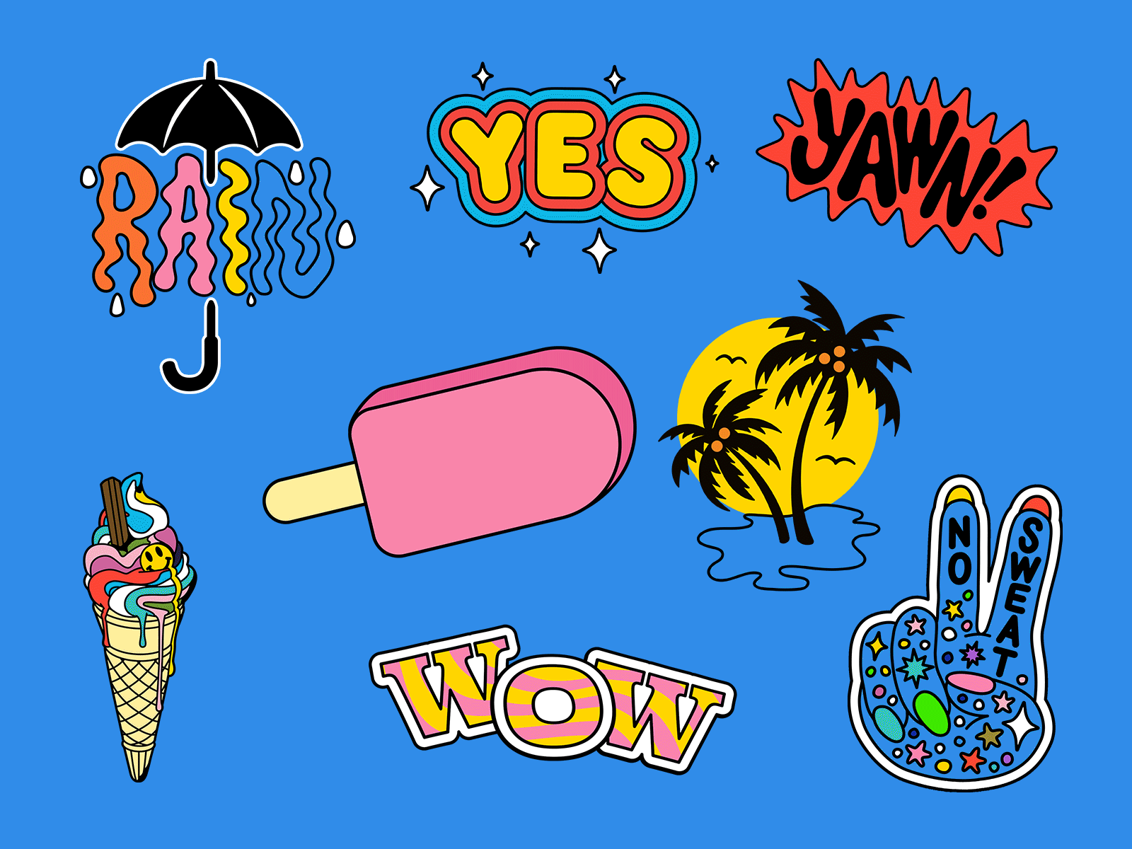 ILLUSTRATED GIPHY STICKERS - ANIMATED SOCIAL MEDIA GIF STICKERS ​ Set of illustrated Summer themed Giphy stickers - animated gifs for social media. Just search "seasonofvictory" anywhere you use stickers to find them. Linda Baritski aka seasonofvictory
